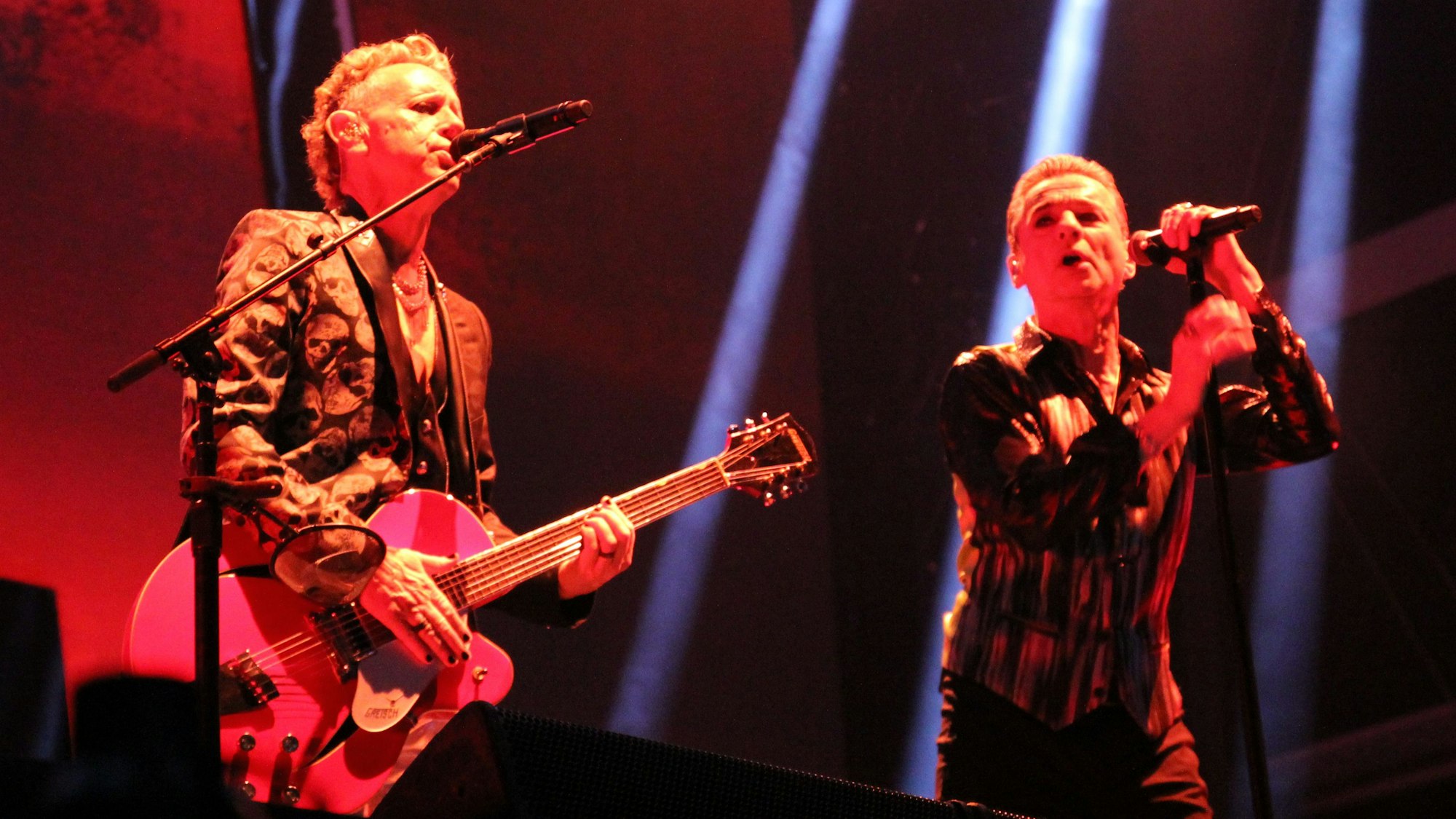 Dave Gahan (l.) und Martin Gore in Düsseldorf.
