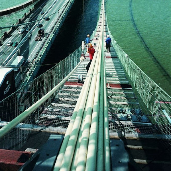 Bau der Rodenkirchener Brücke