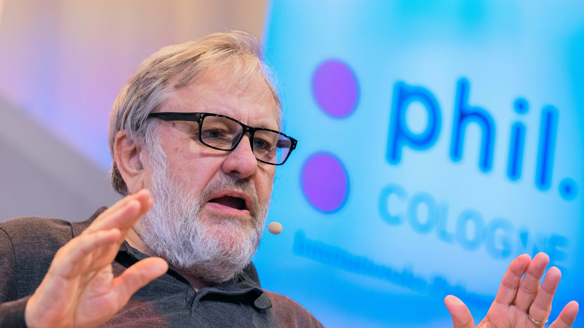 Slavoj Zizek, slowenischer Philosoph, spricht bei der Eröffnung der Phil.Cologne.