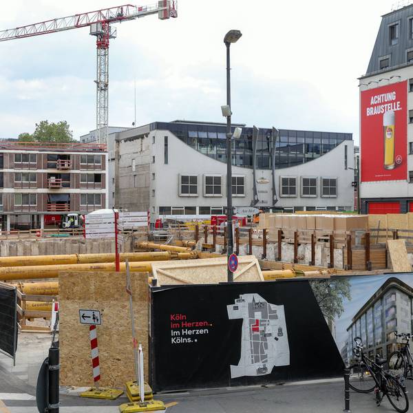 Die Baustelle des Laurenz-Carré in der Kölner Innenstadt mit Blick auf Parzelle 5.