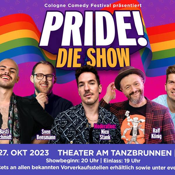Der Flyer von der großen Gala „Pride! The Show“.