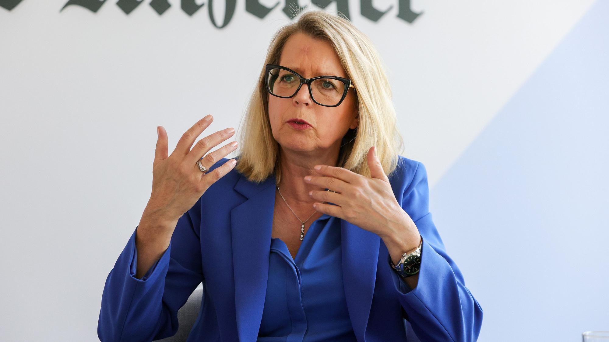 Stadtdirektorin Andrea Blome in der Redaktion des „Kölner Stadt-Anzeiger“