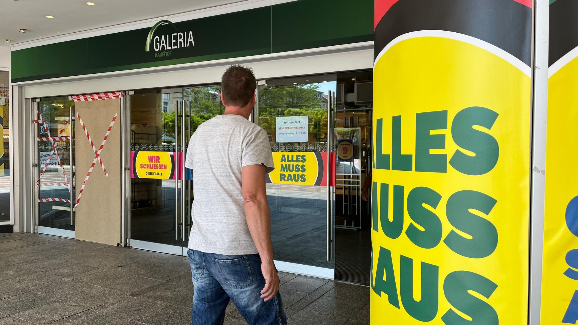 Alles muss raus: Der Eingang zu Galeria Kaufhof.