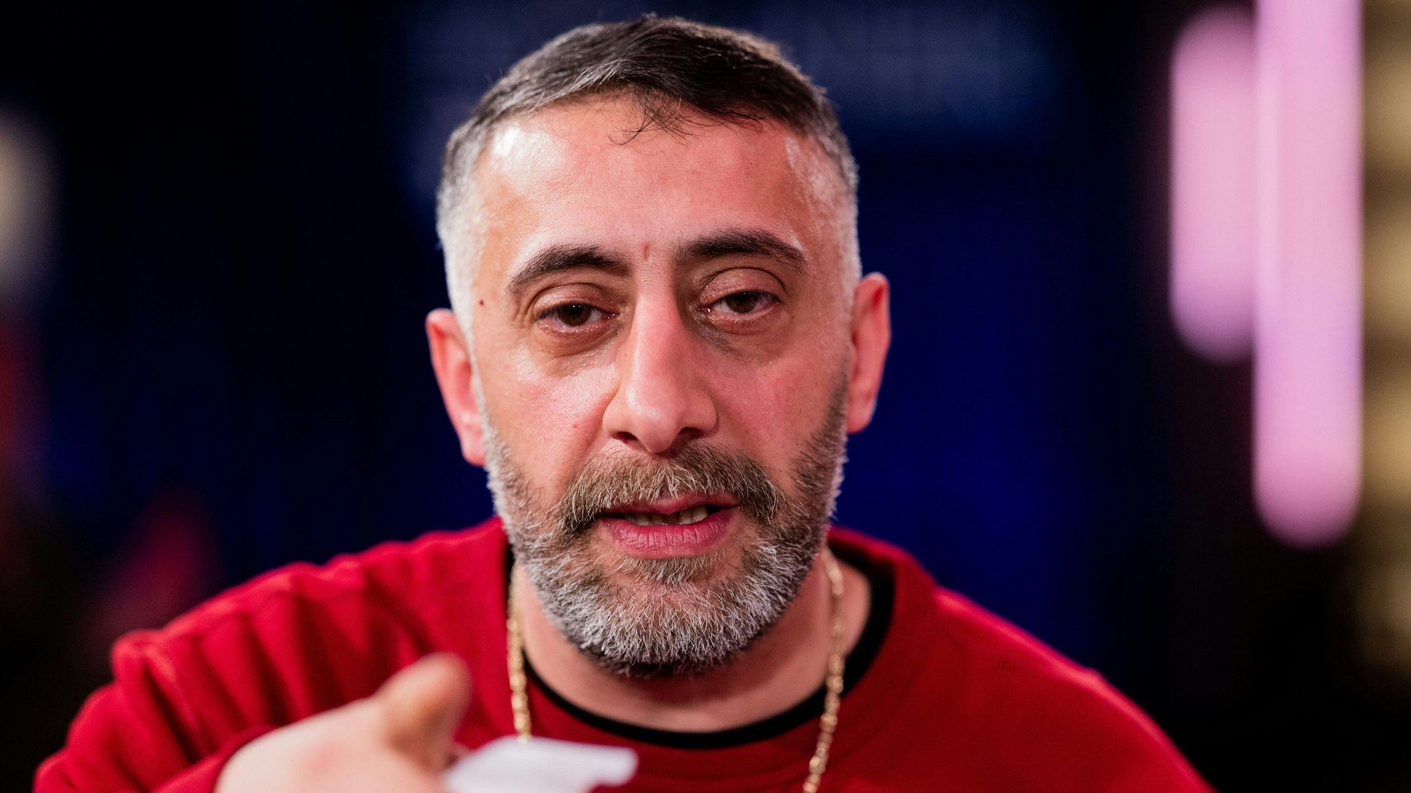 Kida Khodr Ramadan, Schauspieler, aufgenommen im Anschluss an die Talkshow "Kölner Treff" in den WDR Studios in Bocklemünd.