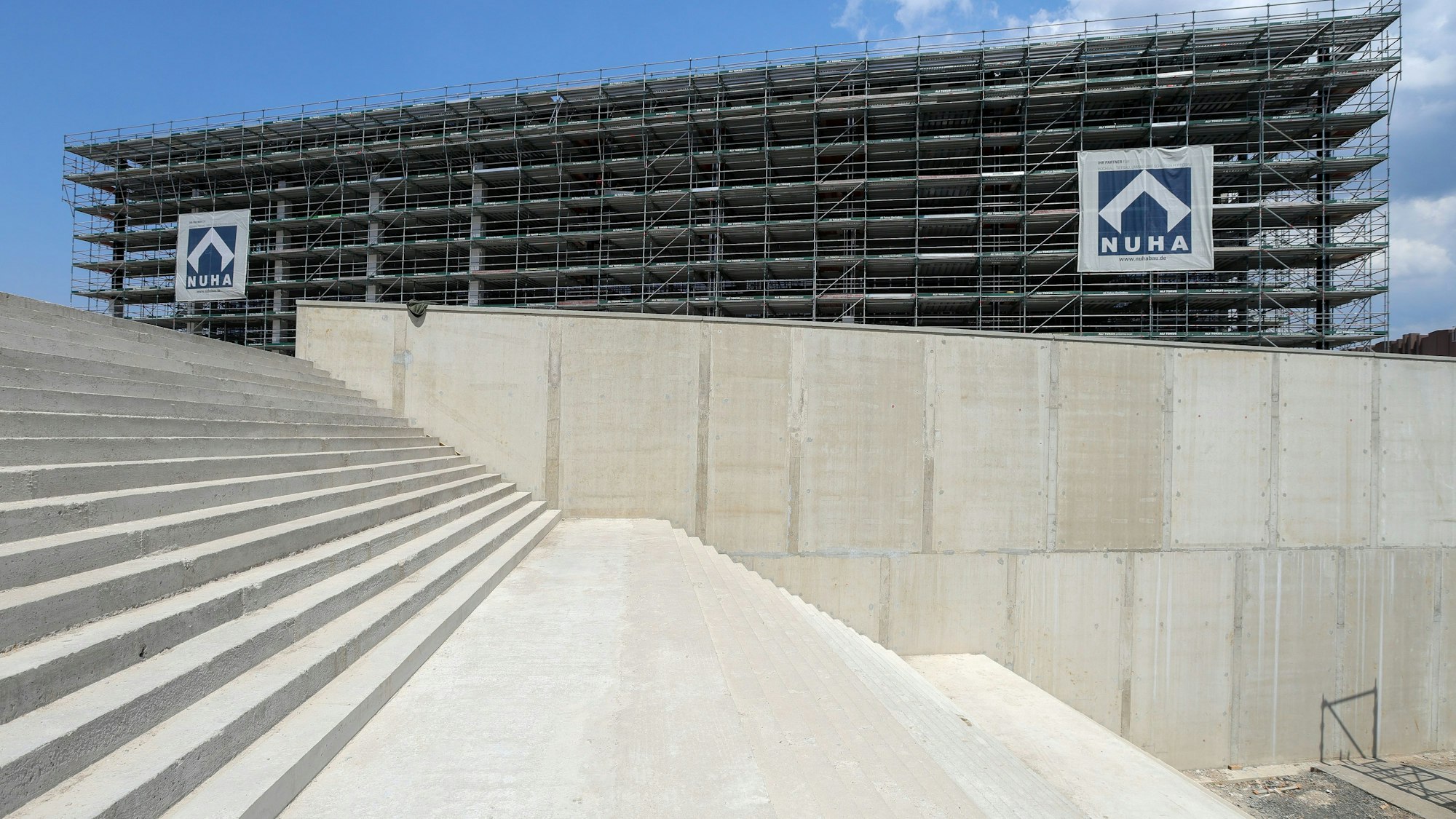 06.06.2023, Köln: Baustellenrundgang im neuen Kongresszentrum Confex der Kölner Messe.
Foto: Michael Bause