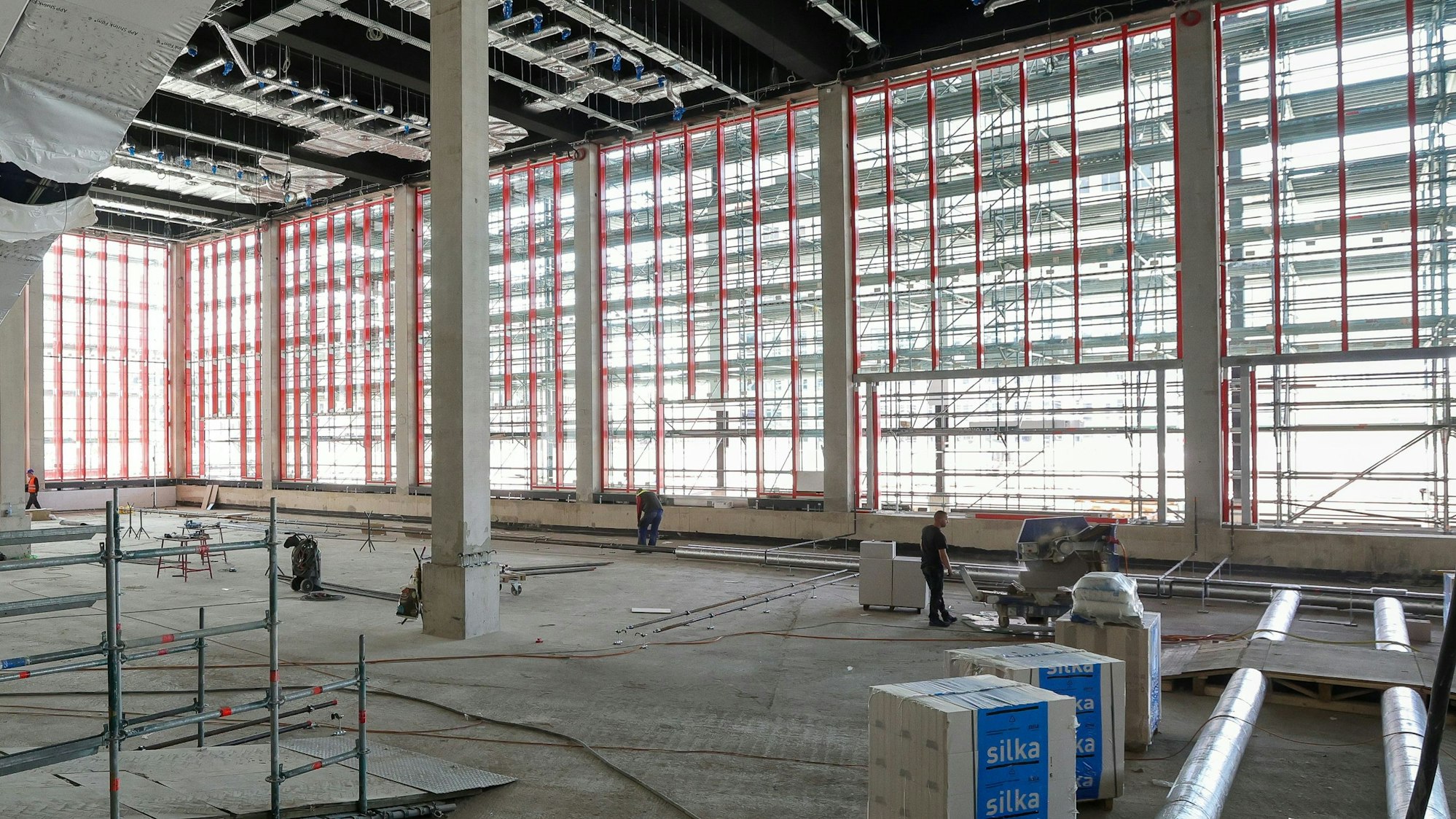 06.06.2023, Köln: Baustellenrundgang im neuen Kongresszentrum Confex der Kölner Messe.
Foto: Michael Bause