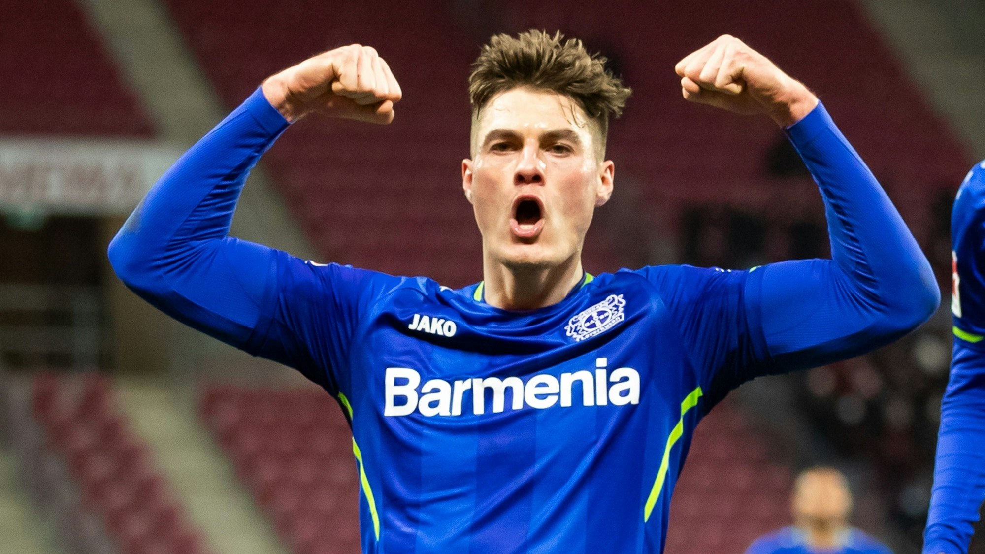 Patrik Schick bejubelt den Treffer zum 1:0 beim FSV Mainz 05 im Februar 2022.