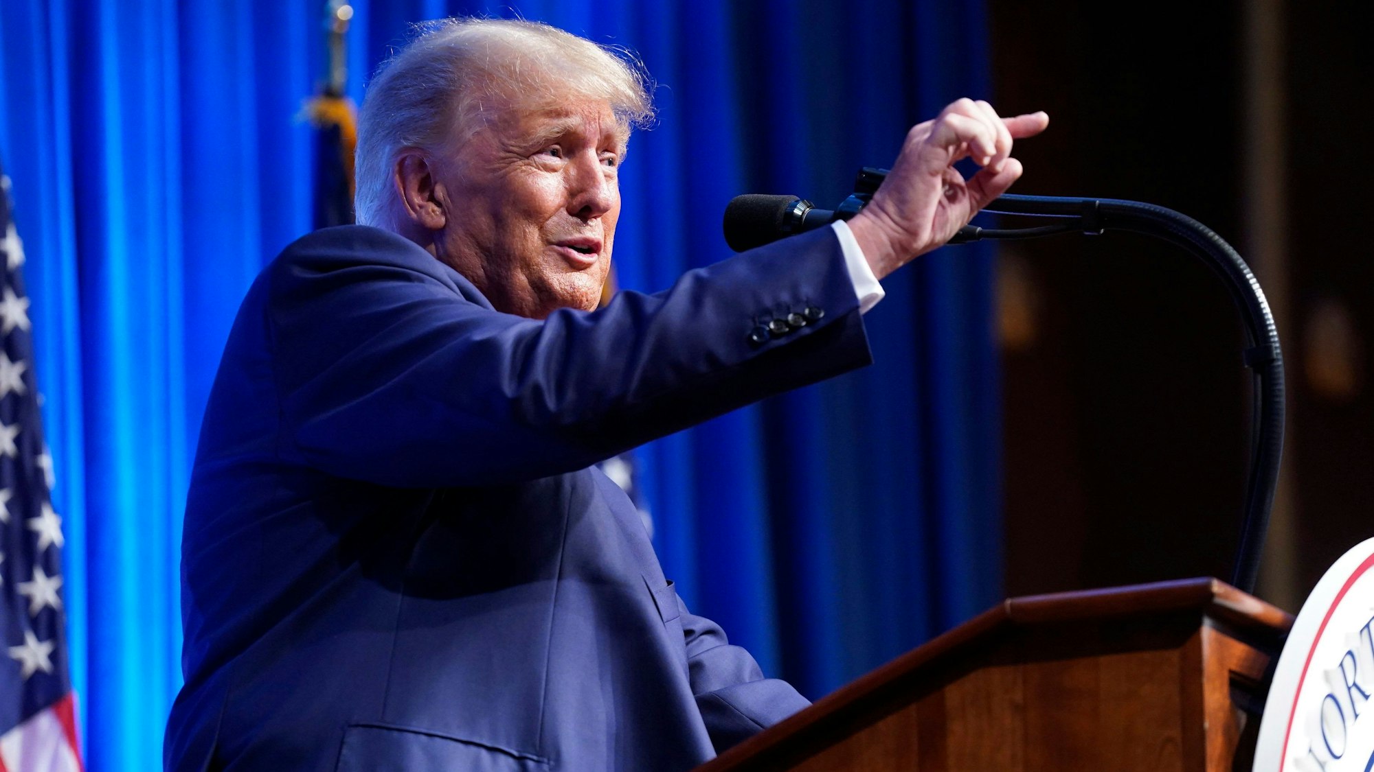 Ex-US-Präsident Donald Trump bei einem Auftritt in North Carolina am Wochenende.