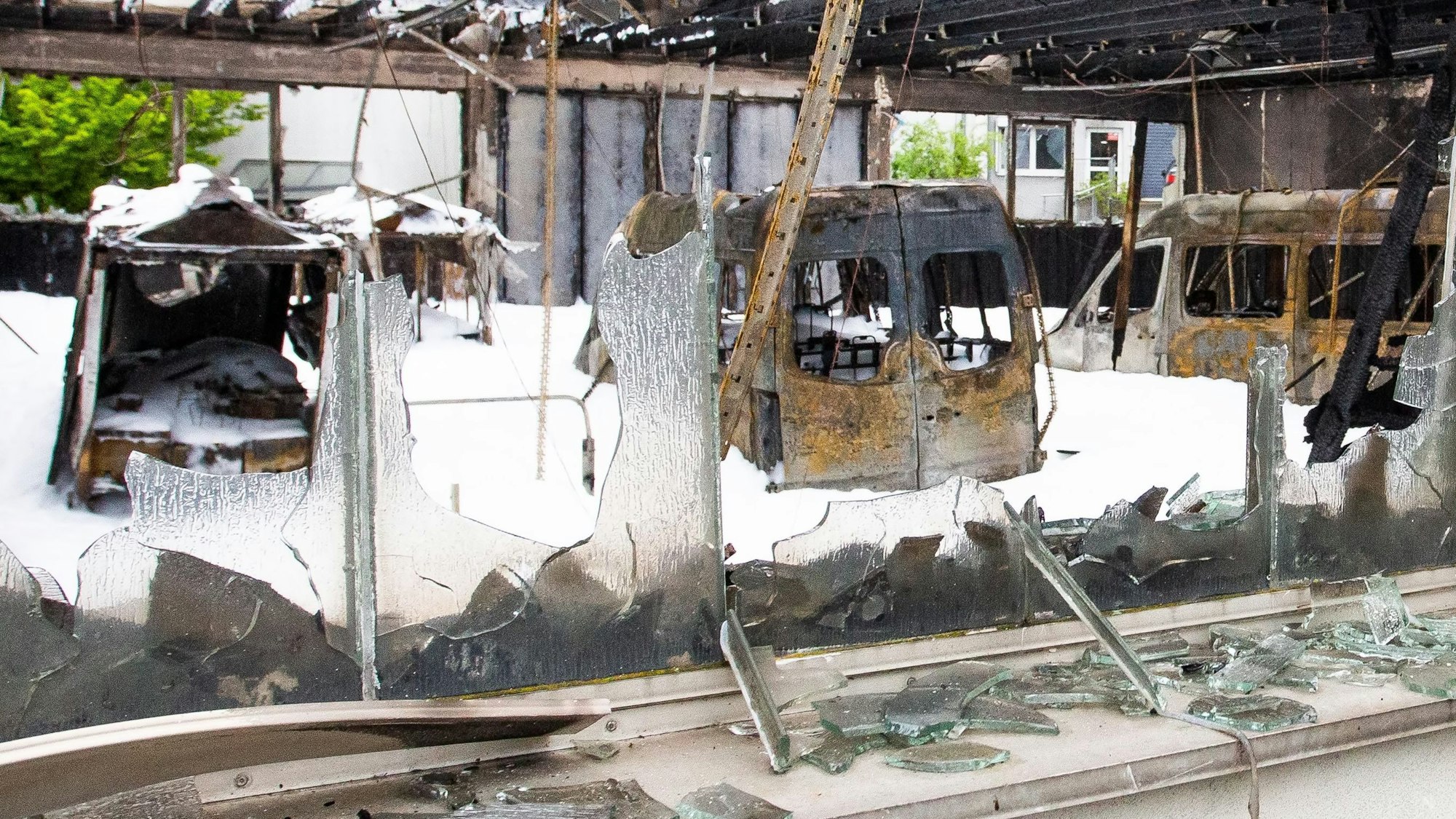 dbo - 17349, Markthalle mit Vieh-und Krammarkt in Waldbröl abgebrannt, Feuer