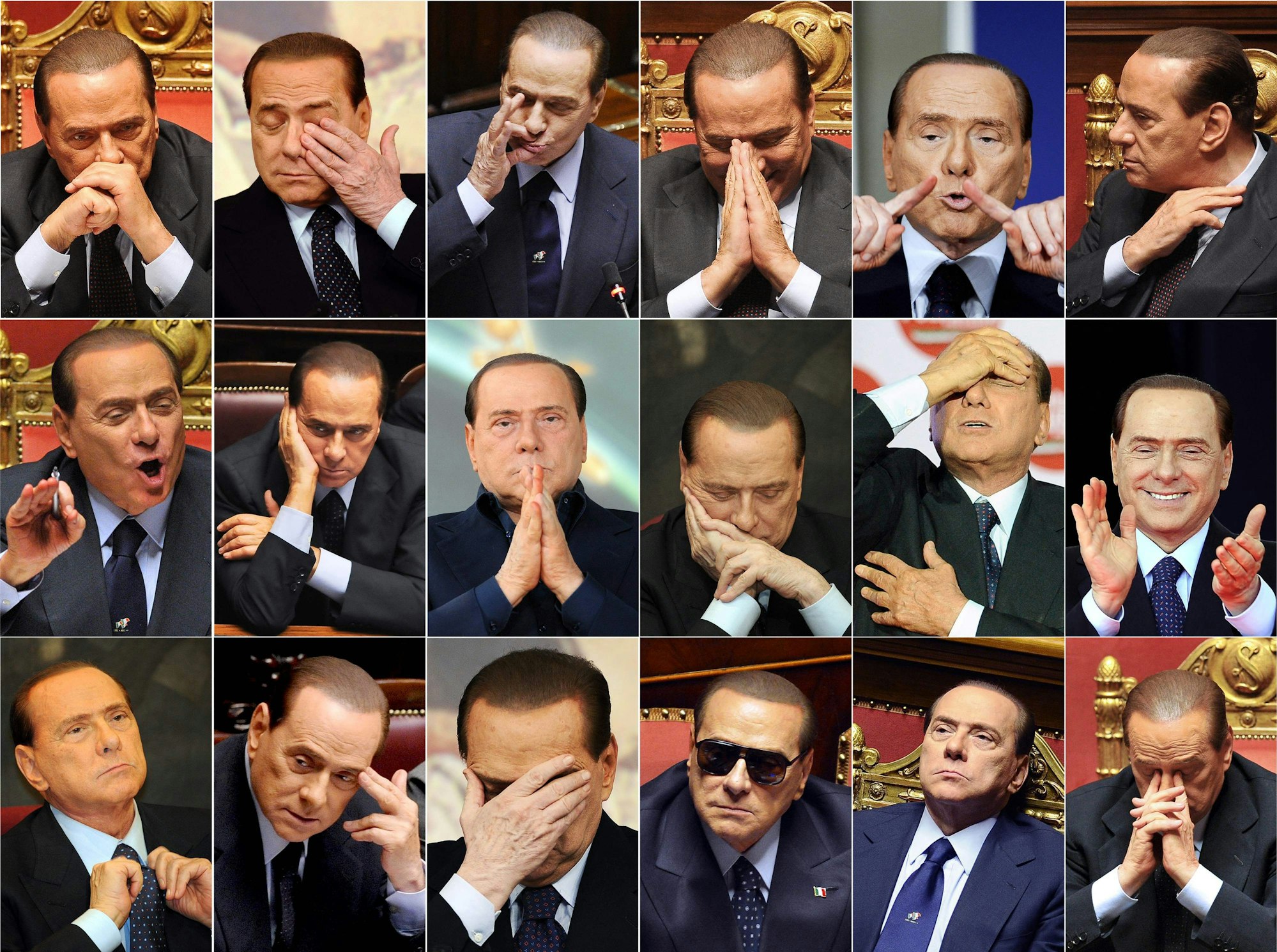 Die vielen Gesichter des Silvio Berlusconi: Der frühere Ministerpräsident Italiens ist im Alter von 86 Jahren gestorben.