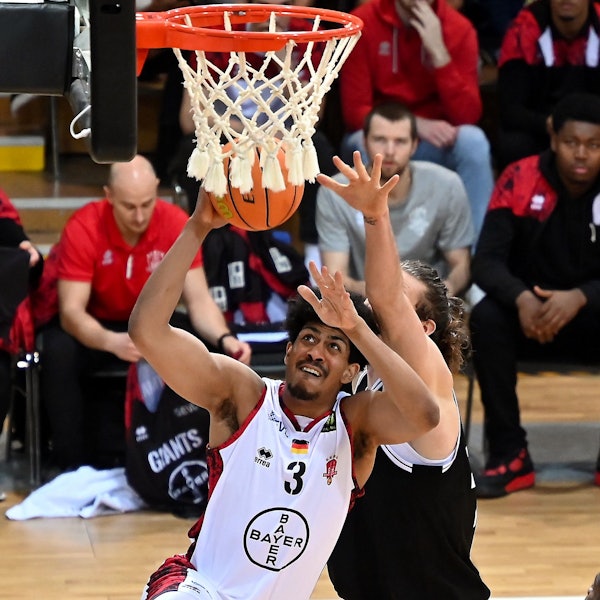 22.01.2023, Basketball-Bayer Giants-Düsseldorf
links: Gabriel de Oliveira (Bayer)
Foto: Uli Herhaus