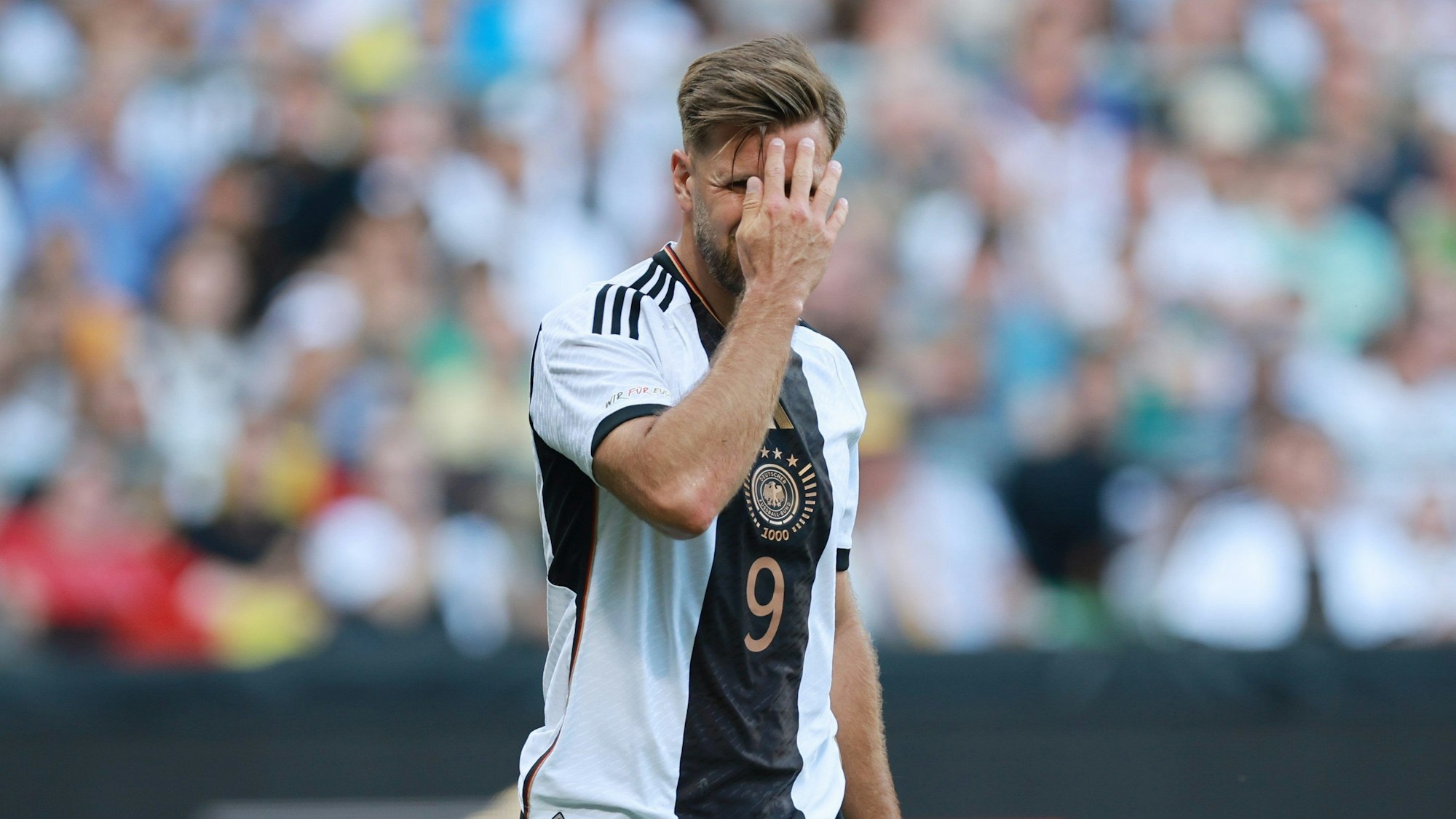 Deutschlands Niclas Füllkrug konnte beim 3:3 gegen die Ukraine einen Trteffer beisteuern.