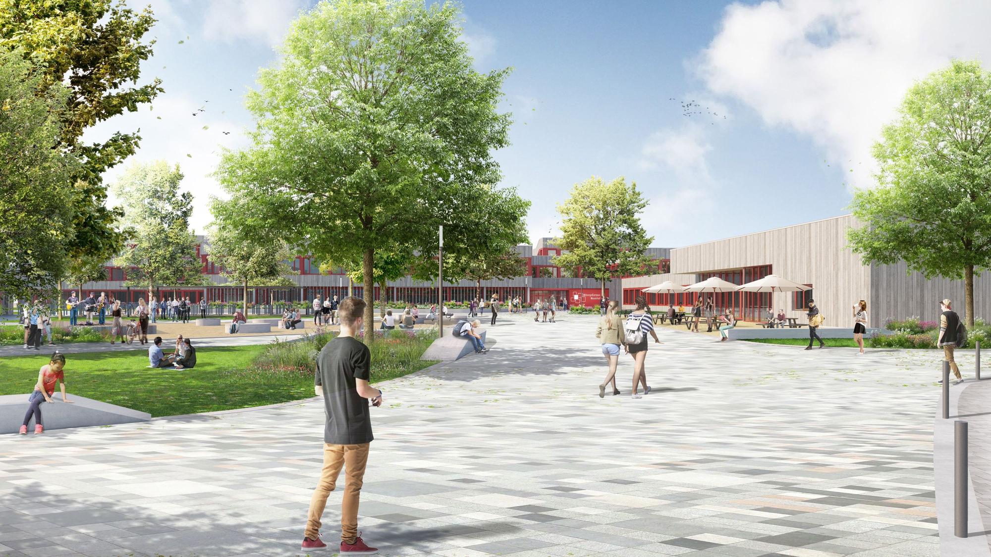 Eine Visualisierung des neuen Campus.