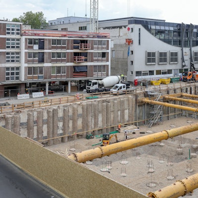 Die Baustelle des Laurenz-Carré in der Kölner Innenstadt im Juni 2023
