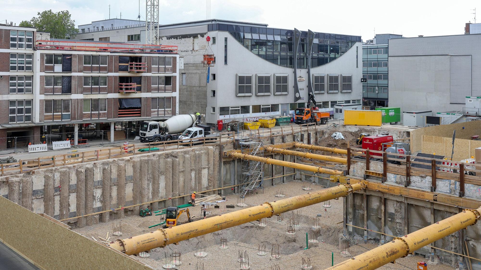 Die Baustelle des Laurenz-Carré in der Kölner Innenstadt im Juni 2023