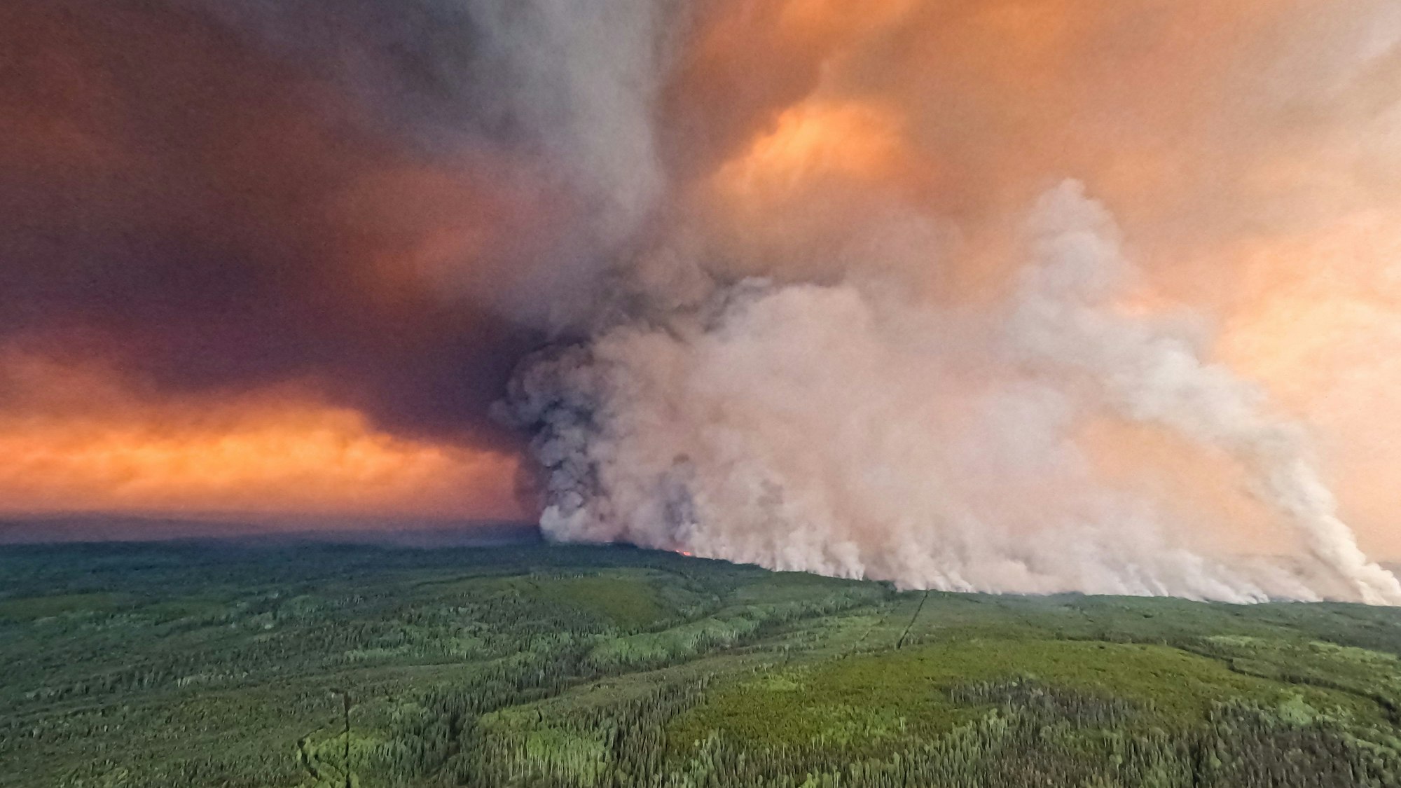Waldbrände in der nordöstlichen Region von British Columbia.