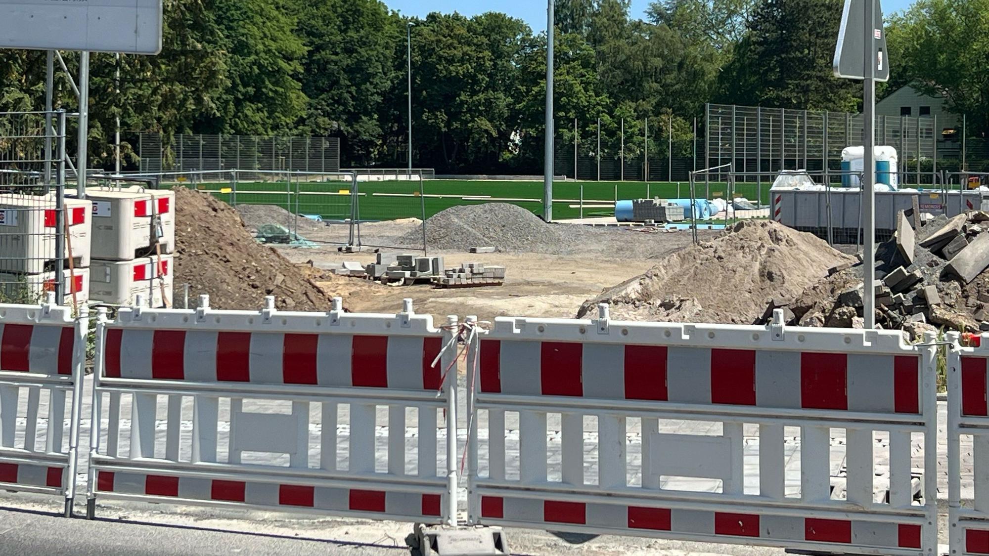 Die Baustelle am Stadtgymnasium Porz