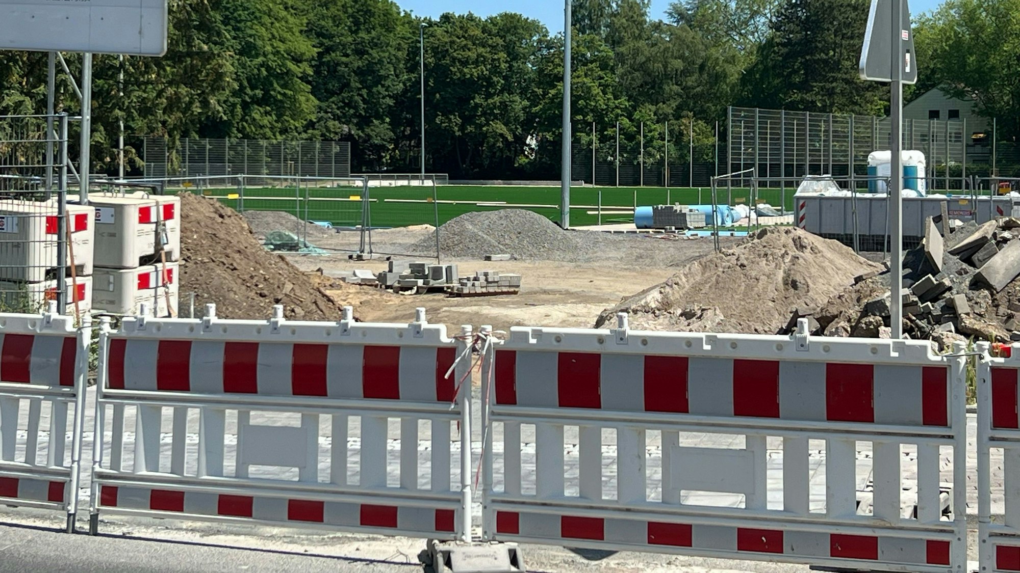 Die Baustelle am Stadtgymnasium Porz
