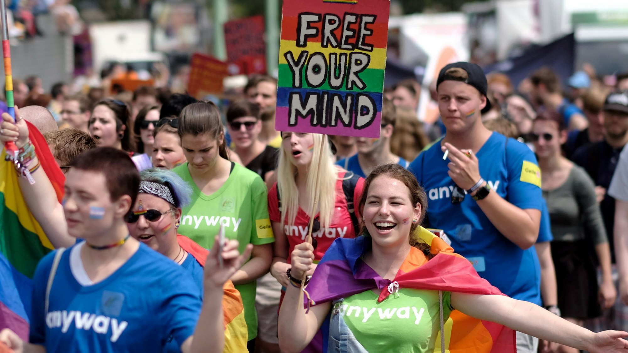 Teilnehmer der Kölner CSD-Demo