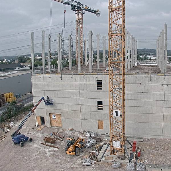 Die Baustelle des neuen Kunstdepots.
