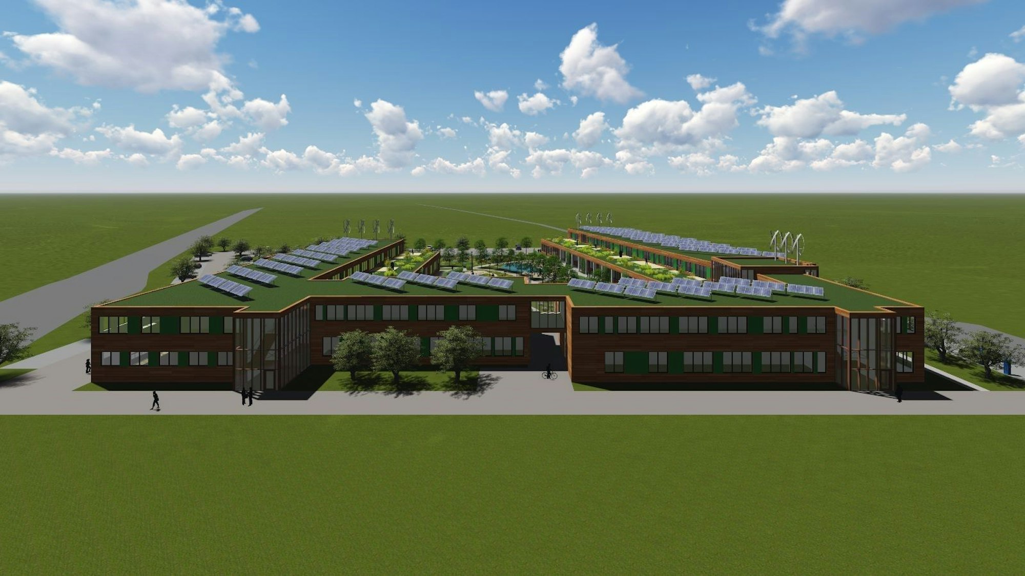 Das Bild zeigt die Zukunftswerkstatt in Euskirchen - entworfen am Computer.