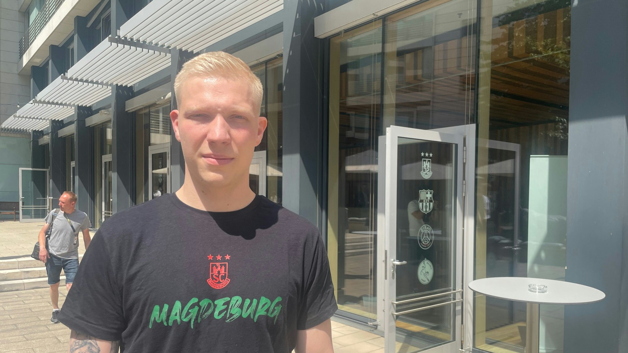 Magnus Saugtrup (SC Magdeburg) beim Media Day vor dem Final Four 2023 in Köln.