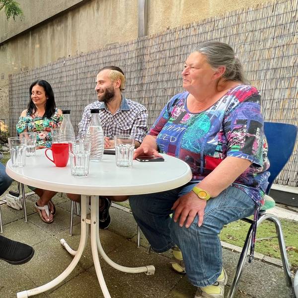 Die Kerntruppe der Linken Leverkusen mit (v.l.) Malte Kemp, Oliver Ding, Fatma Kisikyol, Keneth Dietrich und Ute Abraham