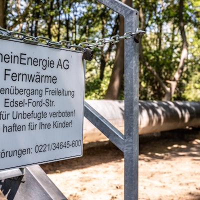 03.08.2022, Köln: Fernwärmeleitung bei Merkenich. Foto: Uwe Weiser
