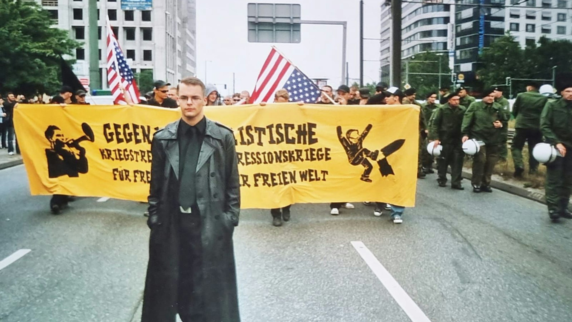 Axel Reitz 2005 auf einer Demo in Berlin