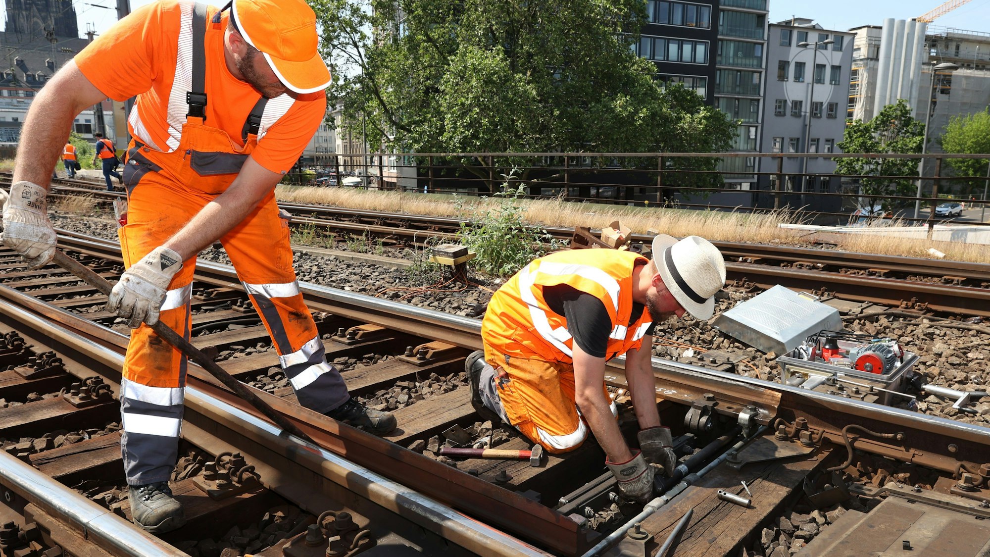 Weichenarbeiten im Kölner Hauptbahnhof. (Symbolbild)