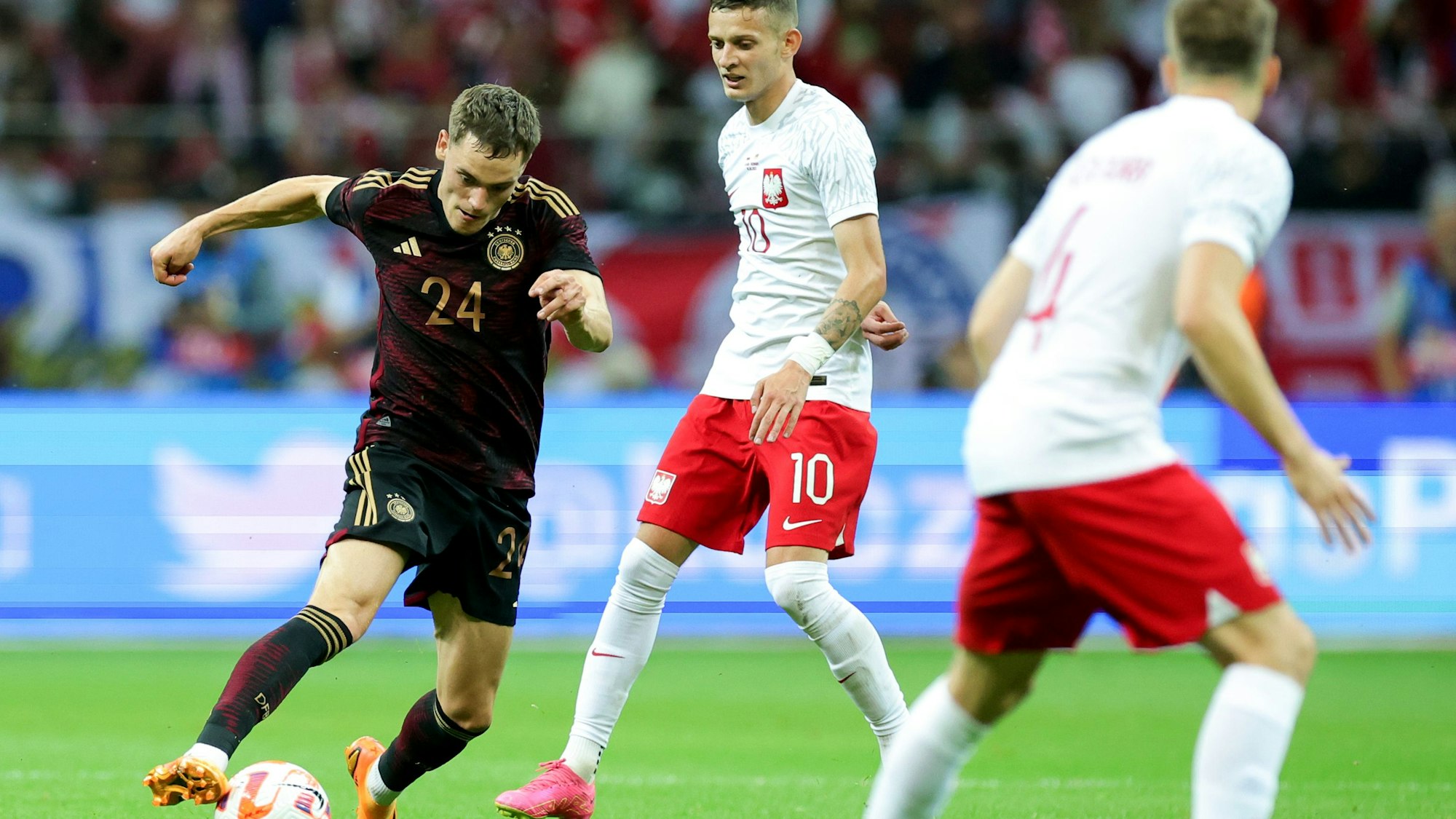 Nationalspieler Florian Wirtz beim Duell gegen Polen.