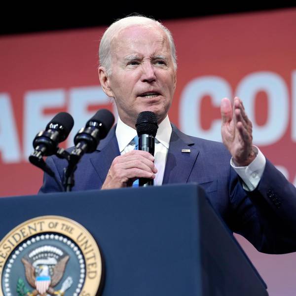 US-Präsident Joe Biden bei seinem Vortrag zur Verschärfung der Waffengesetze in den USA.