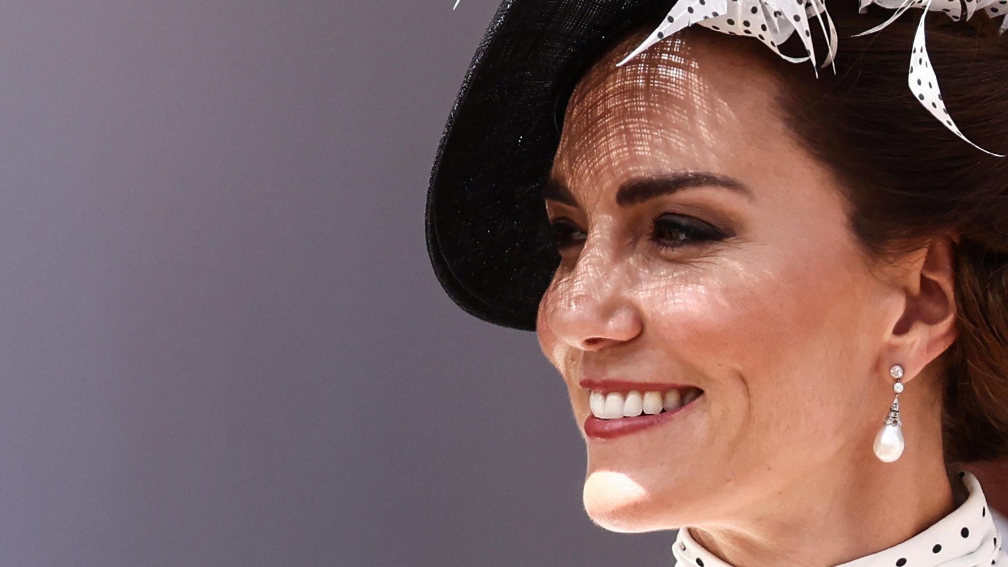 Kate, Prinzessin von Wales, bei der der jährlichen Zeremonie des Hosenbandordens (Order of the Garter) an der St. George's Chapel.
