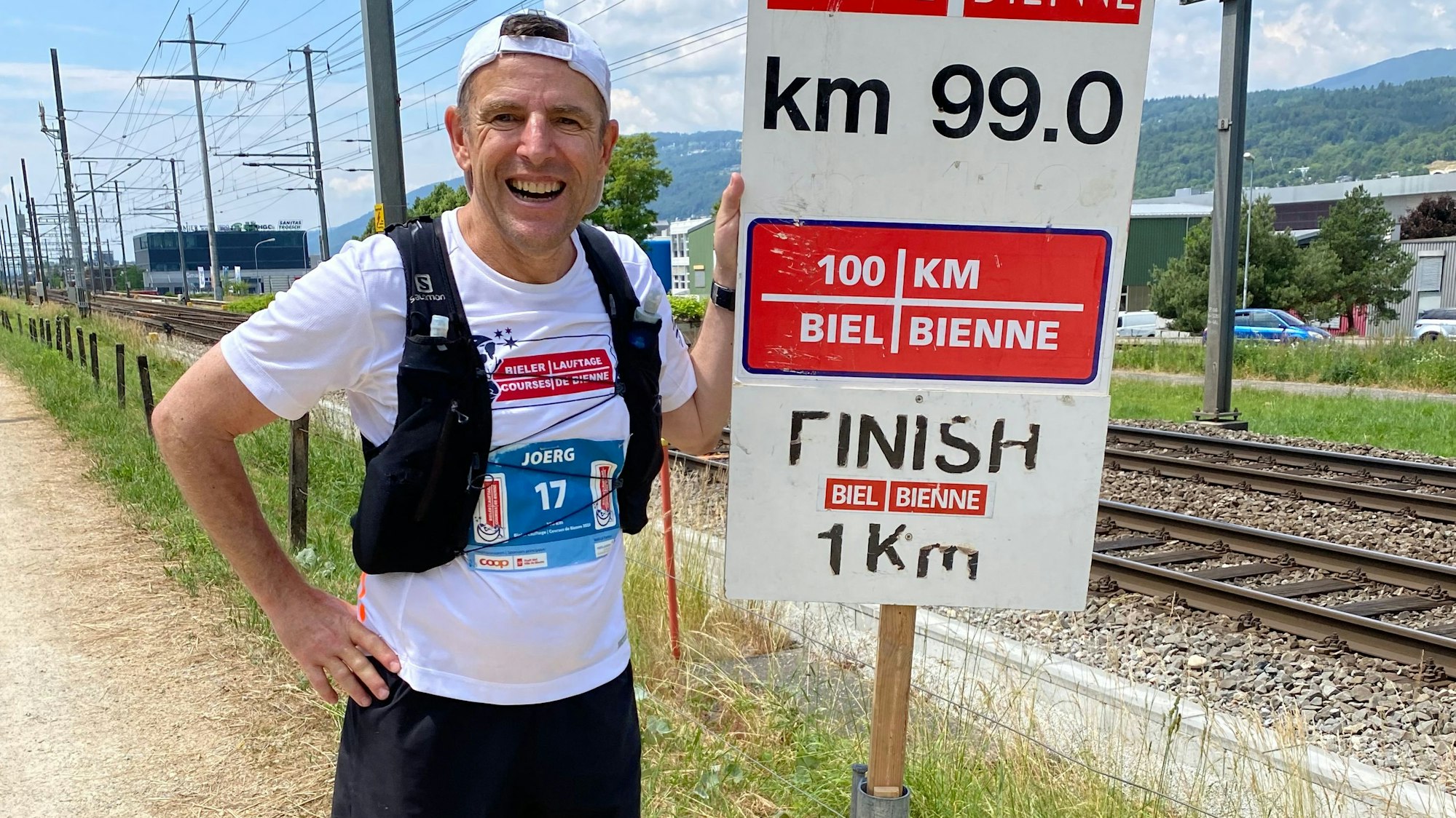 Jörg Löhr aus Eitorf lief den 100-Kilometerlauf in Biel in der Schweiz