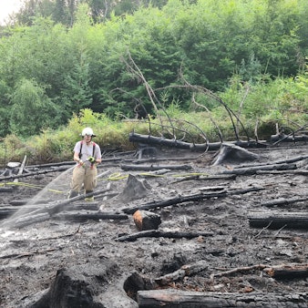 In Burscheid-Paffenlöh haben rund 1,4 Quadratkilometer Wald gebrannt.