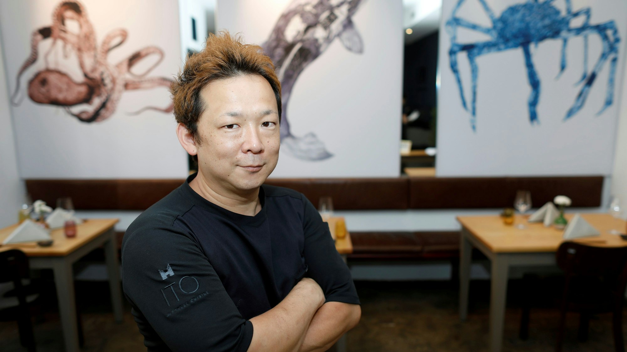 Kengo Nishimi ist Küchenchef im japanischen Restaurant ITO im belgischen Viertel.