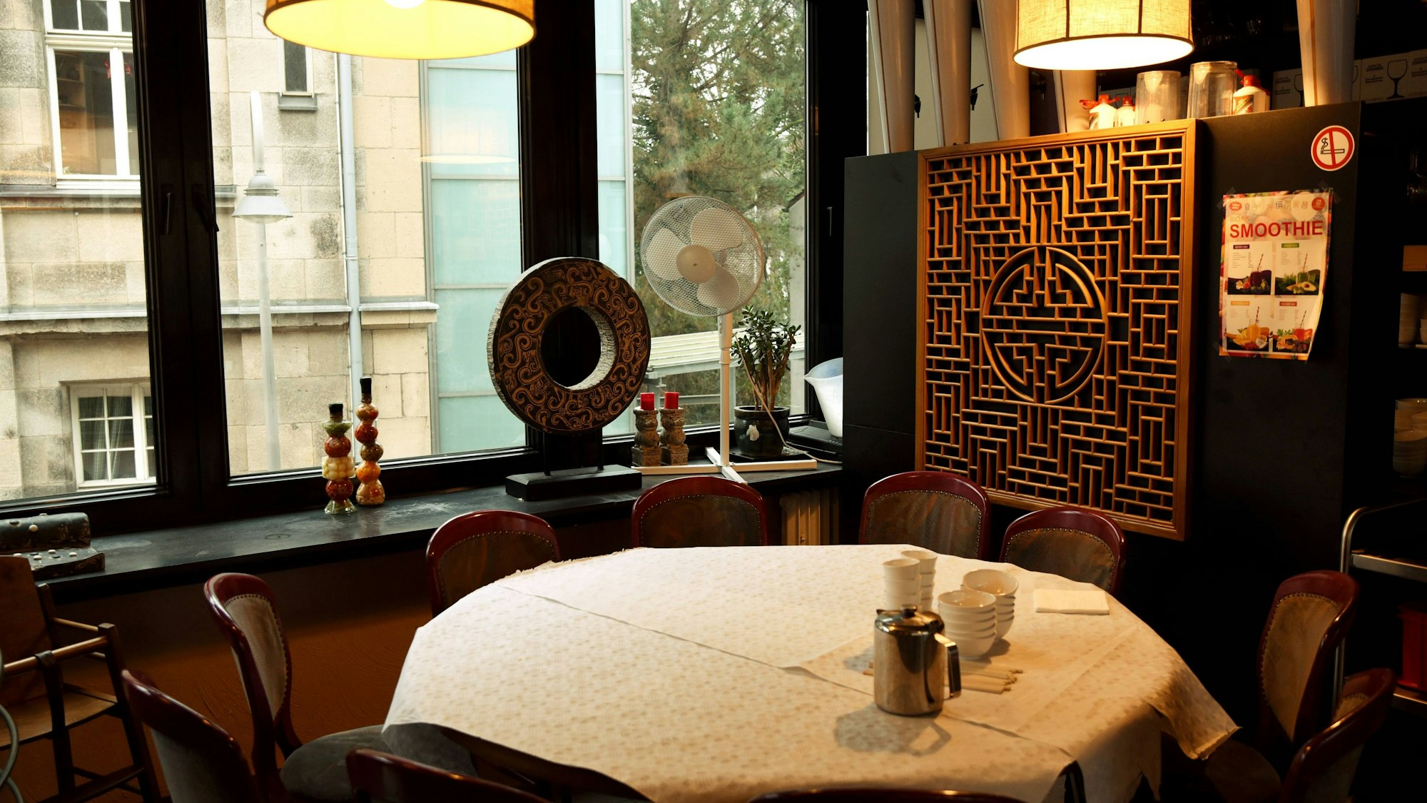 Ein Tisch im Restaurant Great Wall in der Komödienstraße.