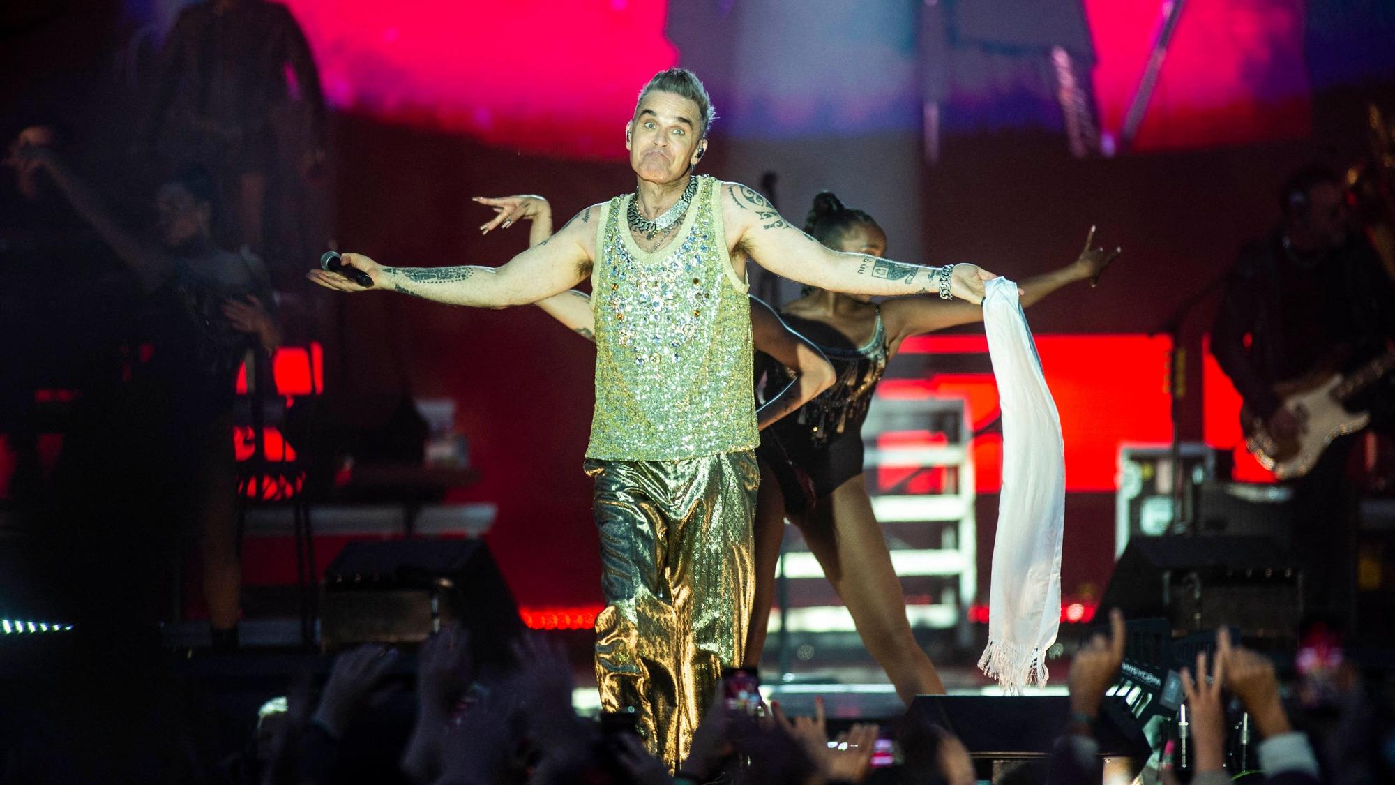 Robbie Williams auf dem Heartland Festival in Kvaerndrup in Dänemark.