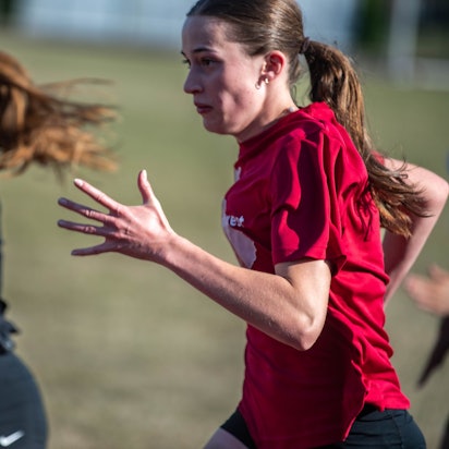 Lisa Mauer beim Training des TuS Zülpich.