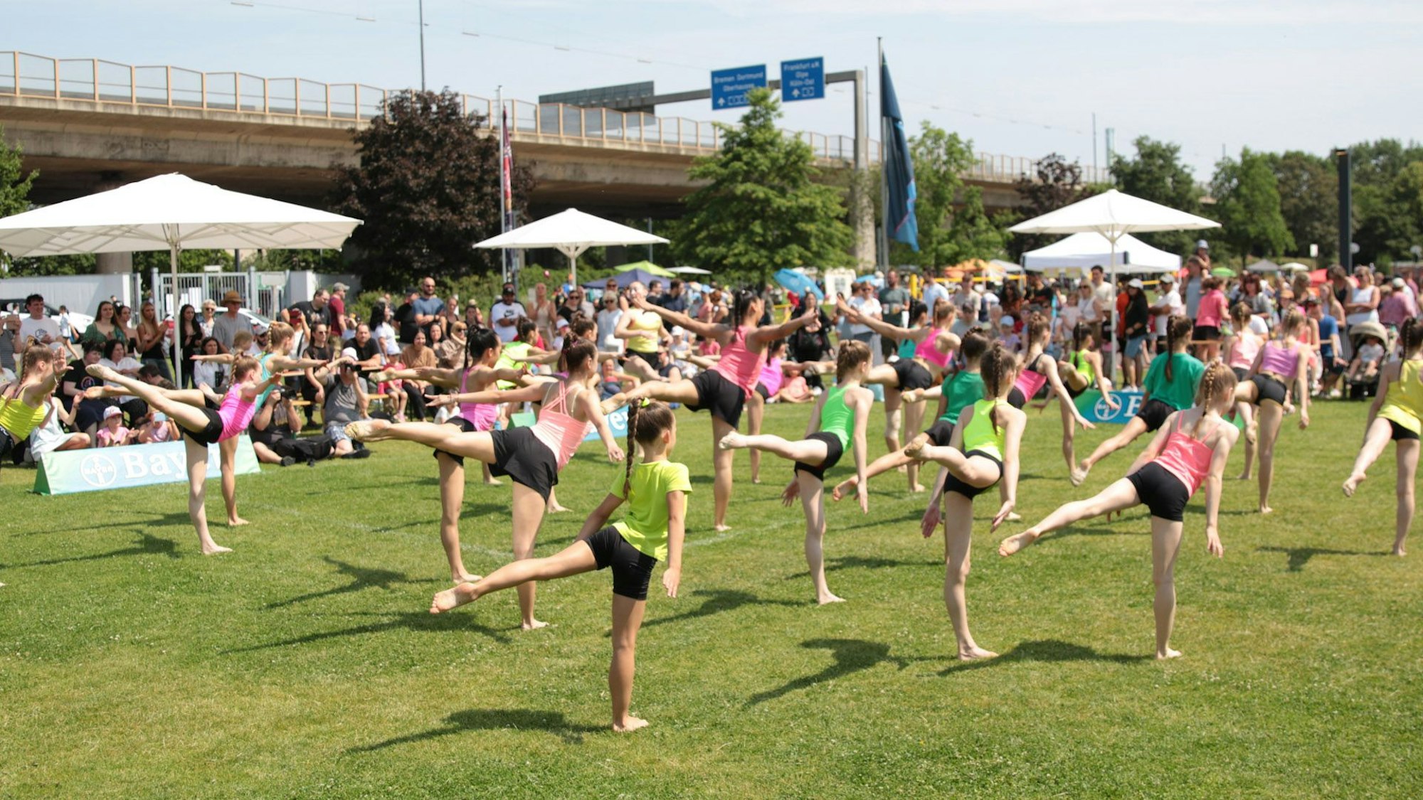 Auch die Rhythmischen Sportgymnastinnen traten beim Sommerfest auf.