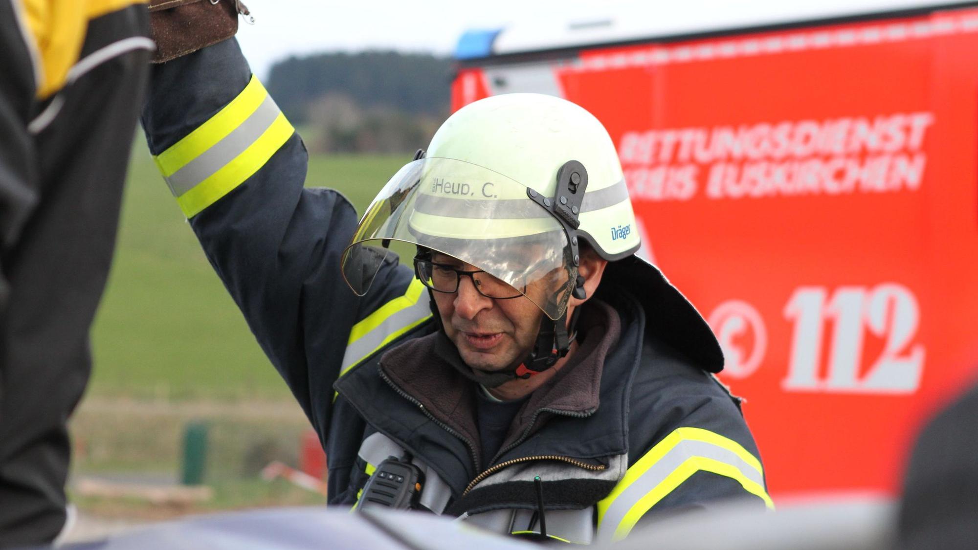 Christoph Heup in voller Montur im Einsatz (Archivbild)