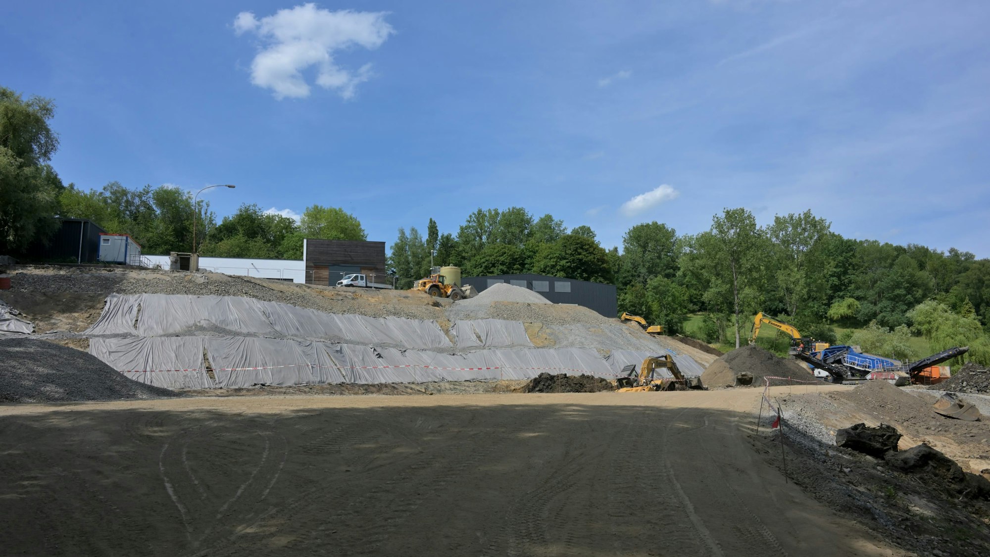 Die Arbeiten am Betriebshof Obereschbach laufen.