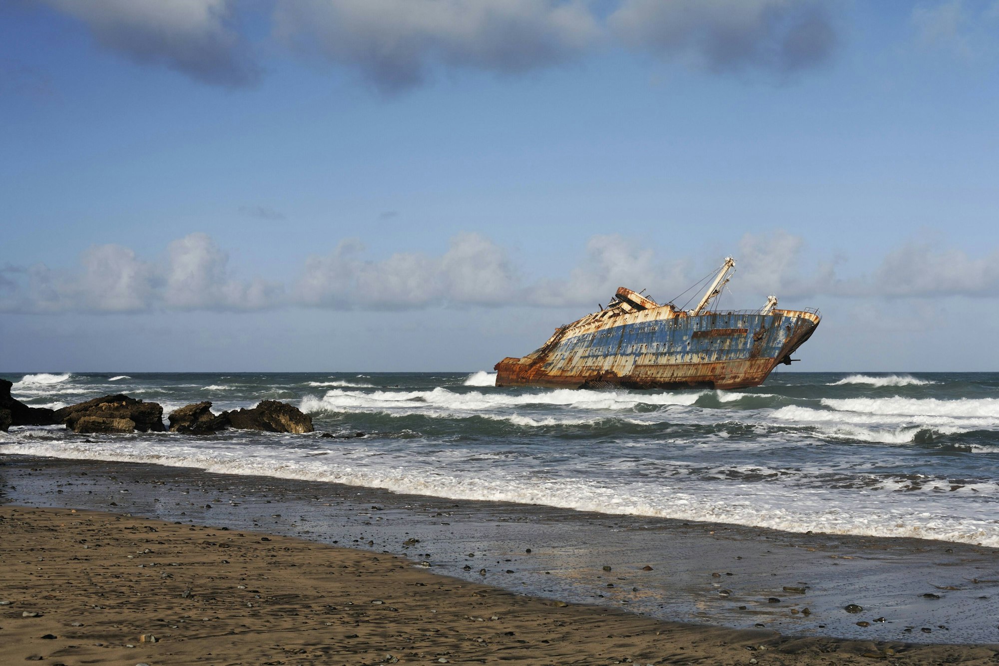 Das Wrack der SS American Star auf Fuerteventura.