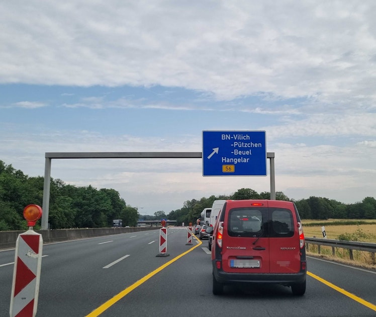 Sperrung A 59 Erster Tag auf der Bonner Umleitungsstrecke forderte