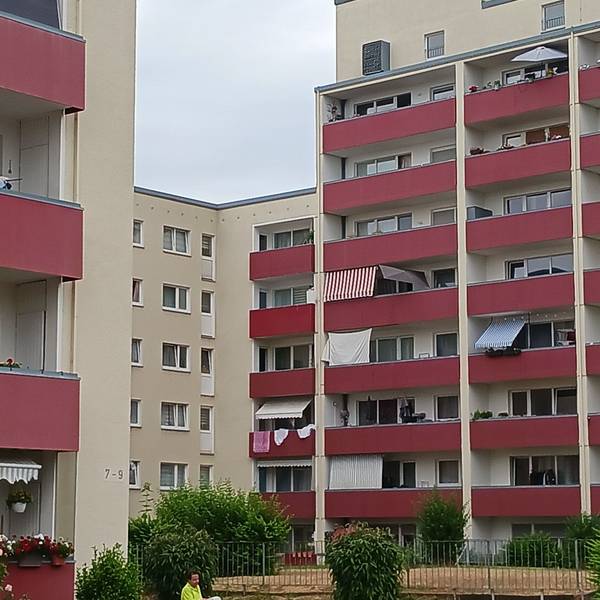 Wohnhochhäuser an der Haydnstraße in Siegburg-Deichhaus.