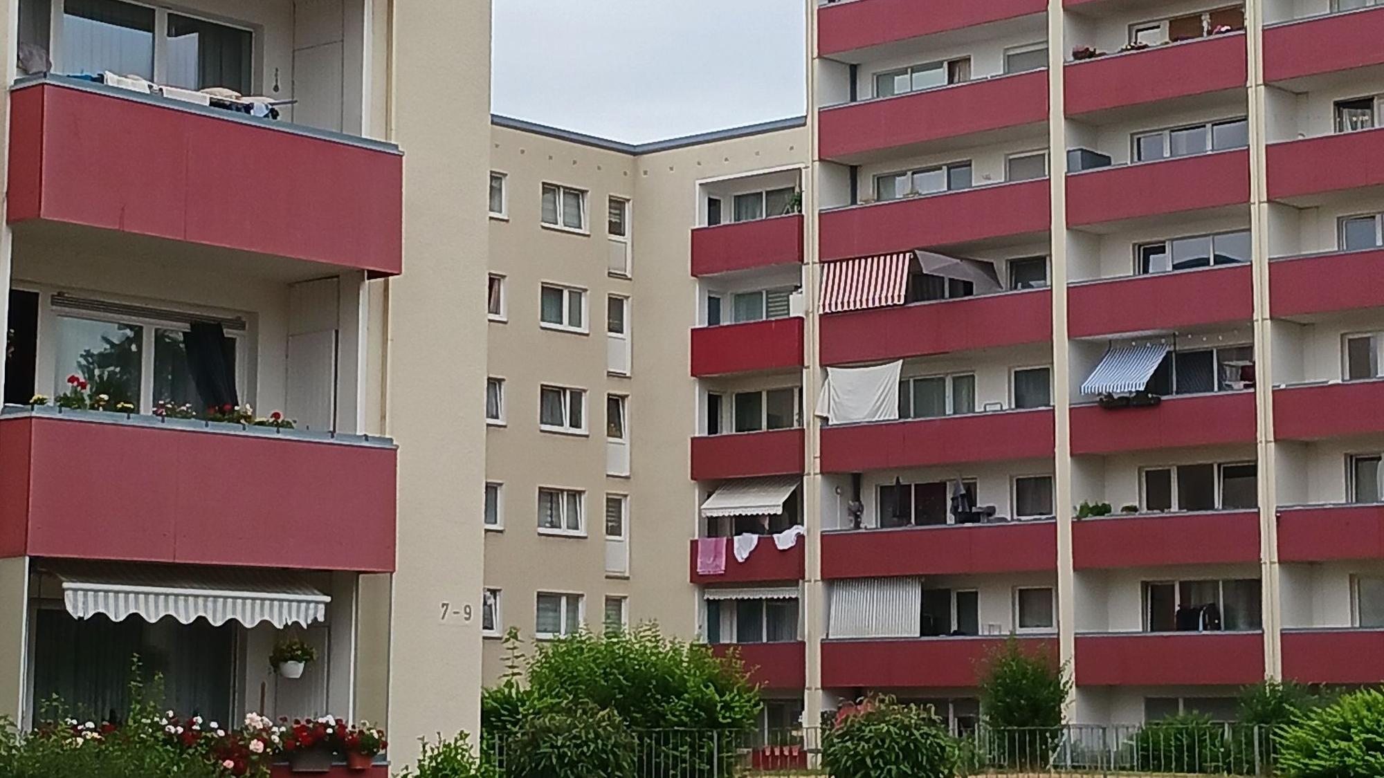 Wohnhochhäuser an der Haydnstraße in Siegburg-Deichhaus.