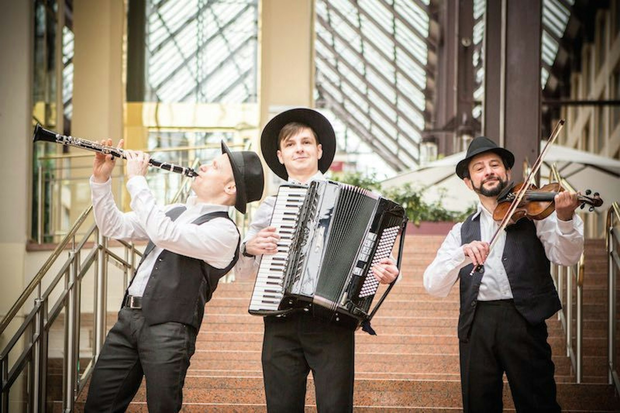Die drei Musiker der Klezmer Tunes.