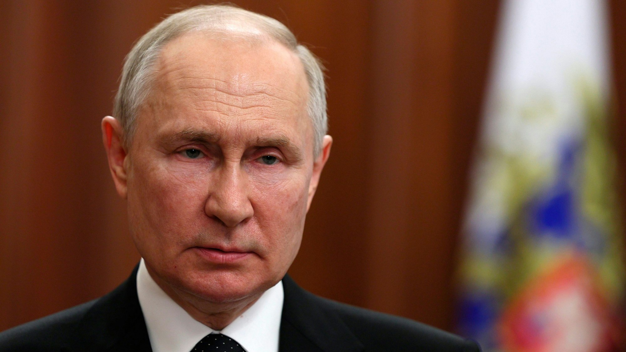 Wladimir Putin, Präsident von Russland, während einer Ansprache an die Nation.