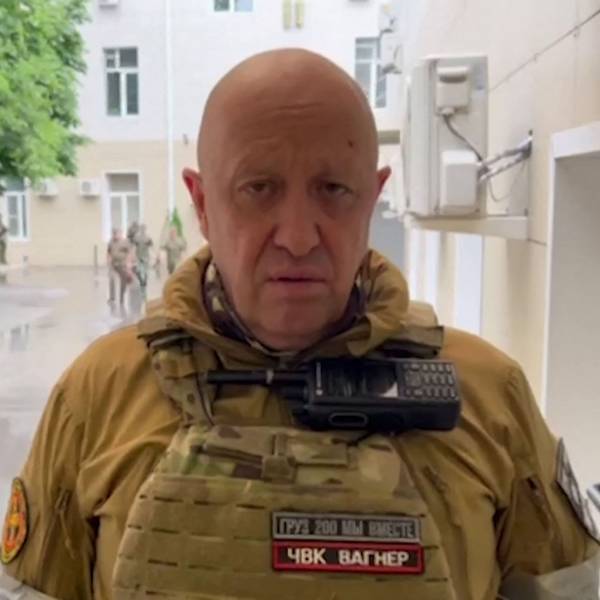 Jewgeni Prigoschin, Chef der russischen Privatarmee Wagner, im Hauptquartier der russischen Streitkräfte in Rostow (Ausschnitt aus einem Video)