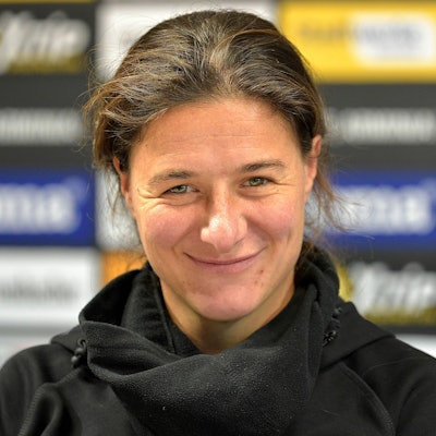 18-11-2018 / pmk / NA172093 Fussball/Damen DFB-Pokal Saison 2018/2019 Bayer 04 Leverkusen Pressekonferenz Verena HAGEDORN -Trainerin- Leverkusen *** 18 11 2018 pmk NA172093 Football Women DFB Cup Season 2018 2019 Bayer 04 Leverkusen Press Conference Verena HAGEDORN Coach Leverkusen